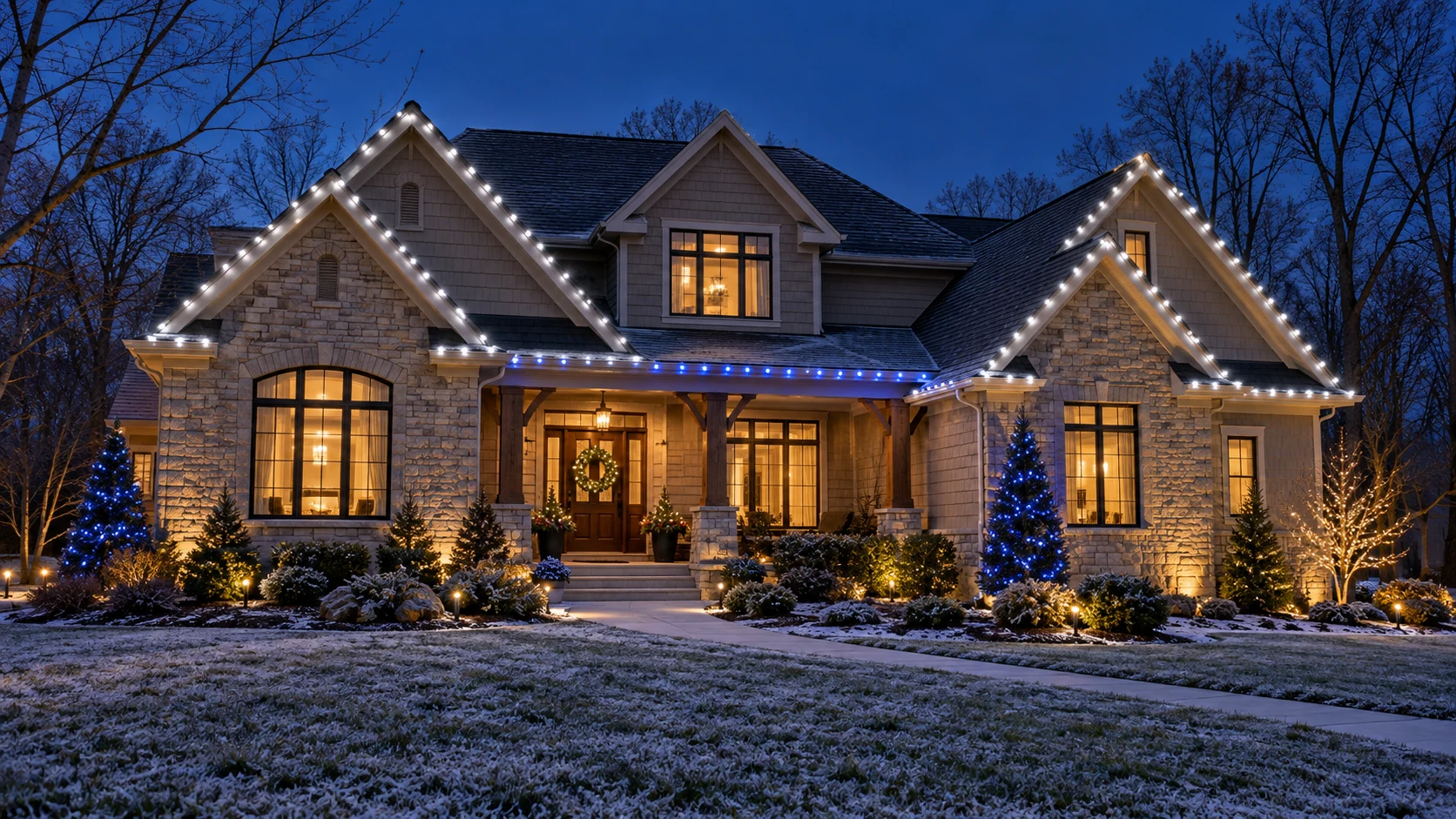 Cool white & blue lighting design inspiration