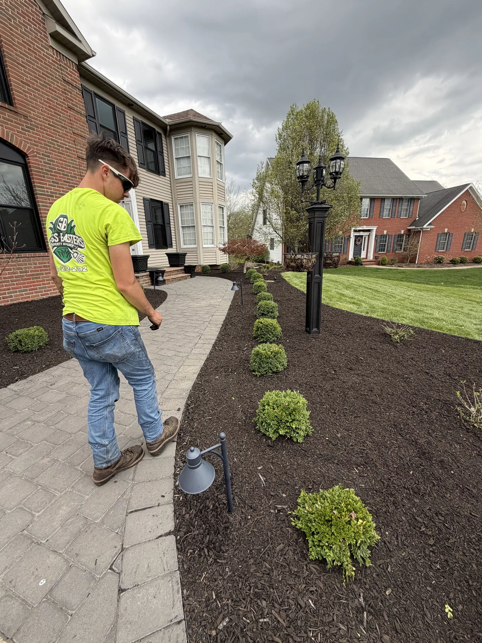 Grass Blasters on a landscape project